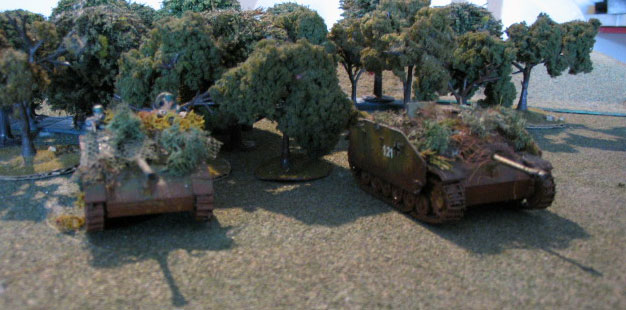 Stugs roll from woods